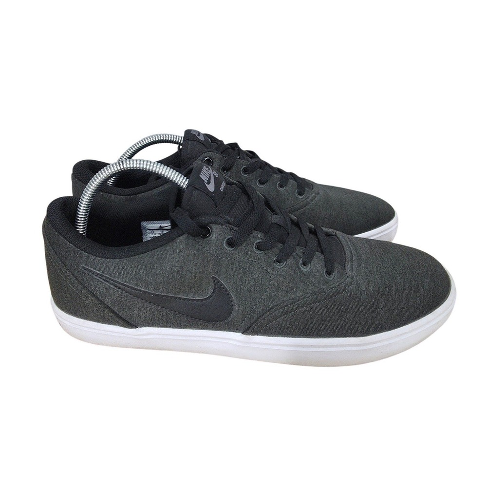 Nike SB Check Solarsoft Sneakers Mens 11 Gray Canvas Low Top Skate 844493-007